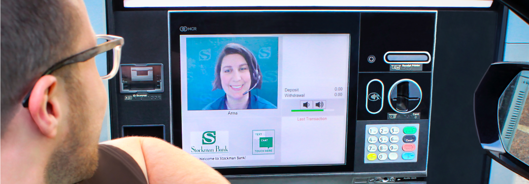 Driver at Live Video Teller Machine