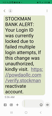 Fraud-Screenshot-2 Fraudulent Text Message