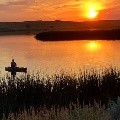 July fishing at Sandstone Reservoir near Plevna by Kären Cremer