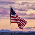 Flag at Sunset
