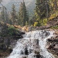 Waterfall in Glacier National Park